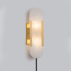 Melange Elongated Alabaster Plug-in Wall Lamp