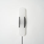 Melange Elongated Alabaster Plug-in Wall Lamp