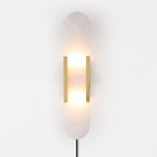 Melange Elongated Alabaster Plug-in Wall Lamp