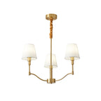 Meridian Mid Century Brass Chandelier