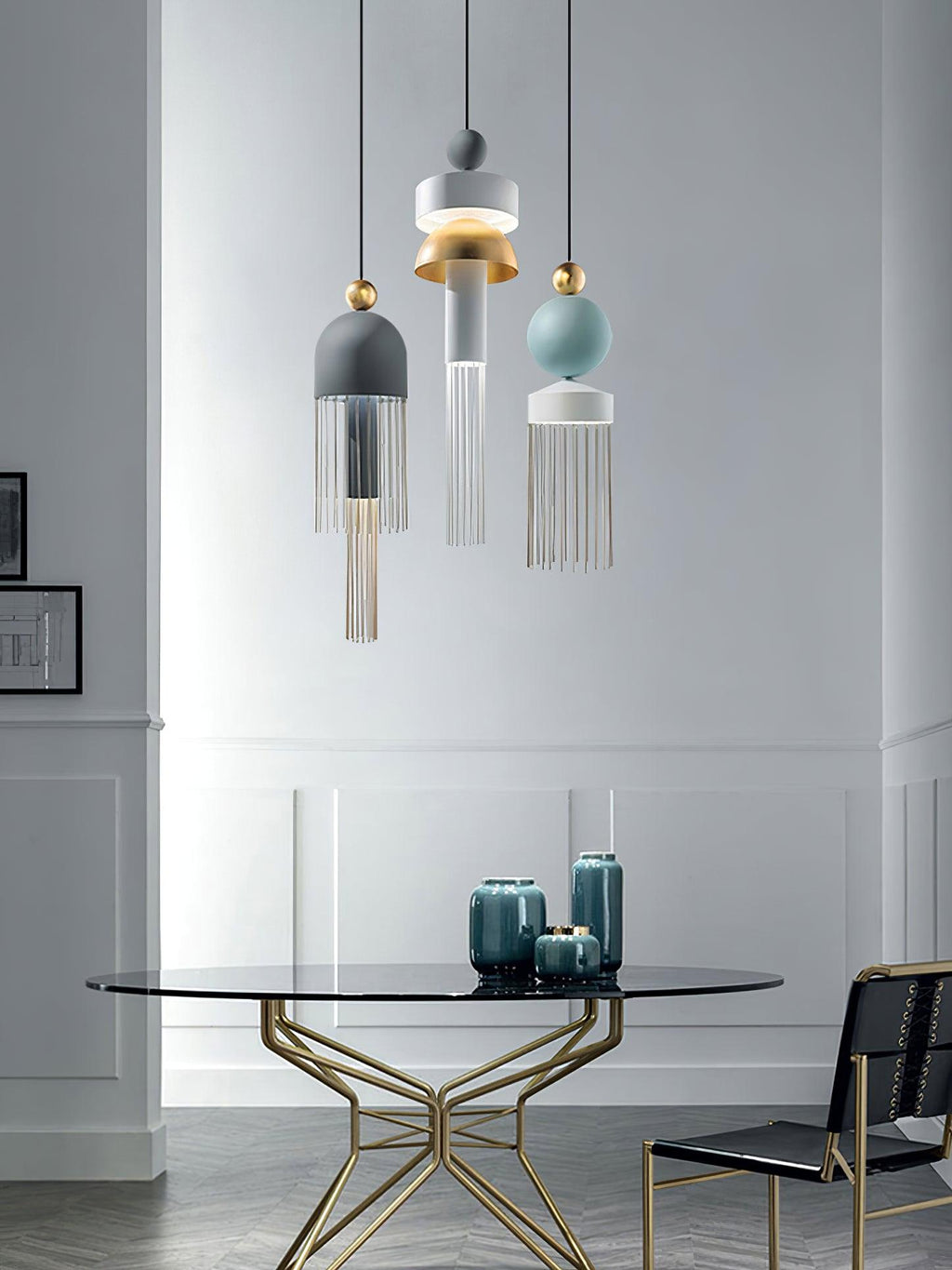 Metal Glass Pendant Light