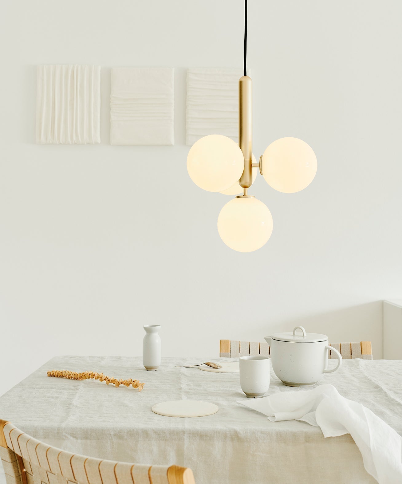 Miira Brass Pendant Swag Light