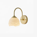 Milk White Floral Wall Lamp