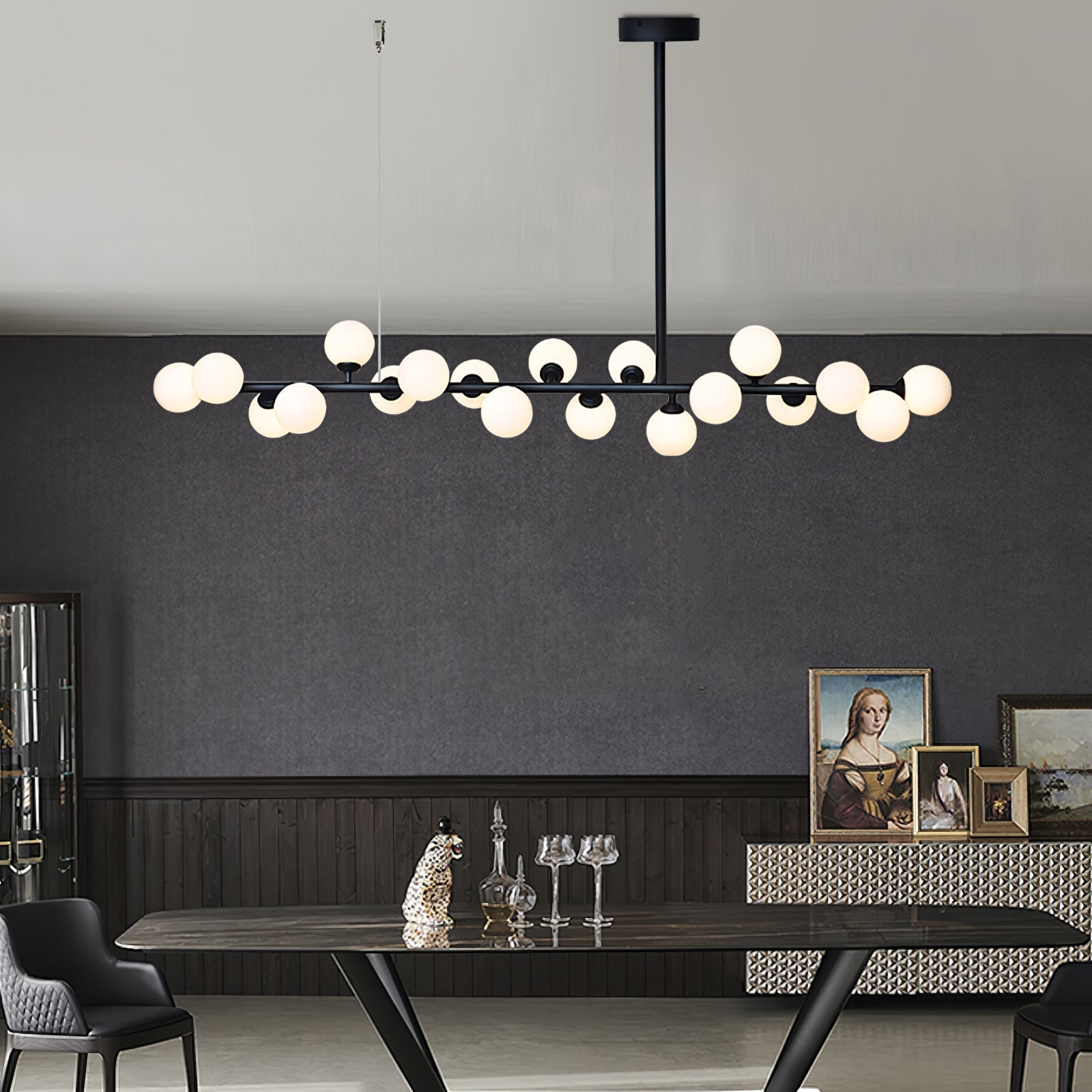Lustre de Bolas Lineares 