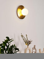 Round Glass Art Wall Lamp