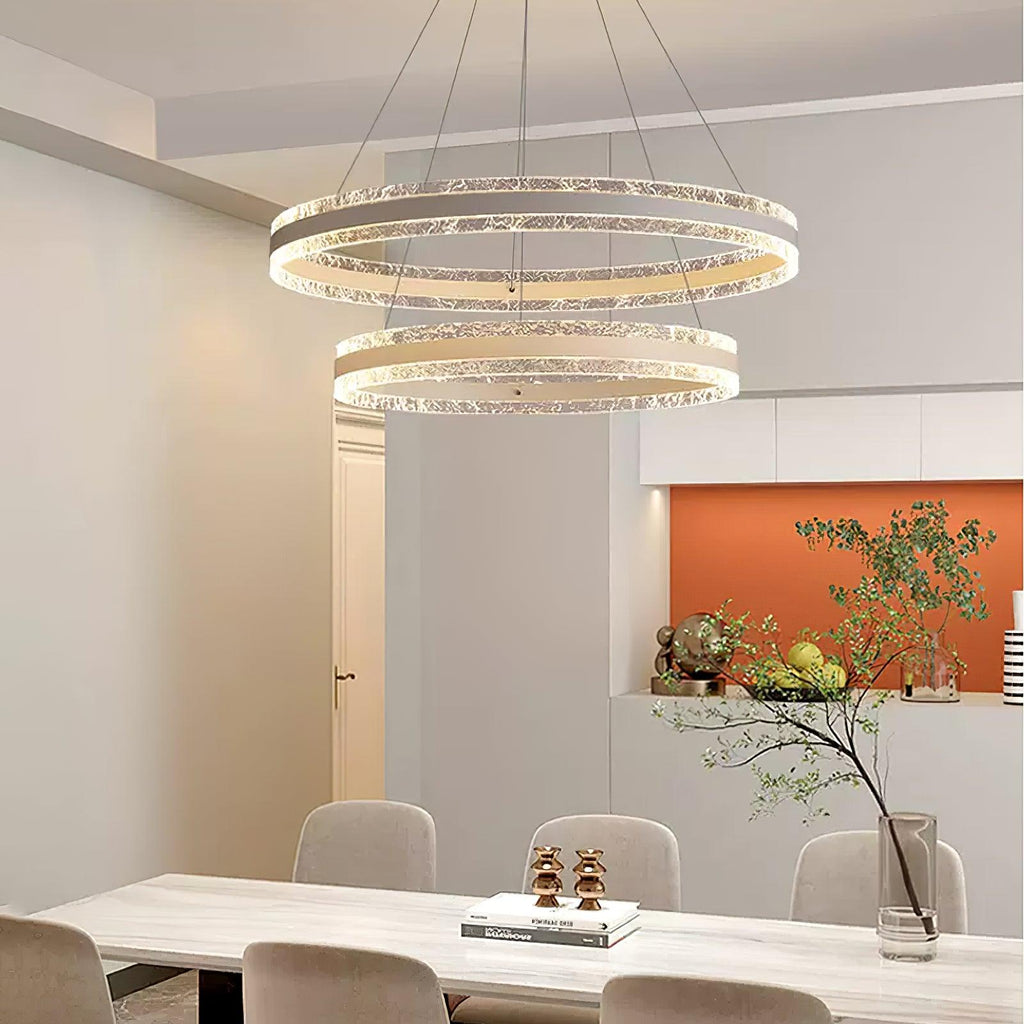 Lámpara de araña LED circular moderna