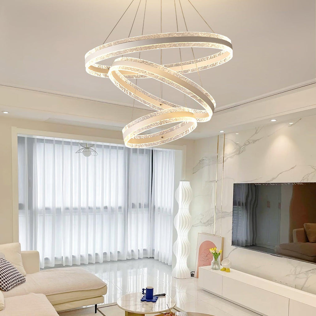 Lámpara de araña LED circular moderna