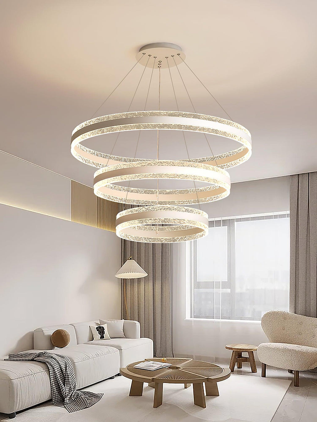 Lámpara de araña LED circular moderna