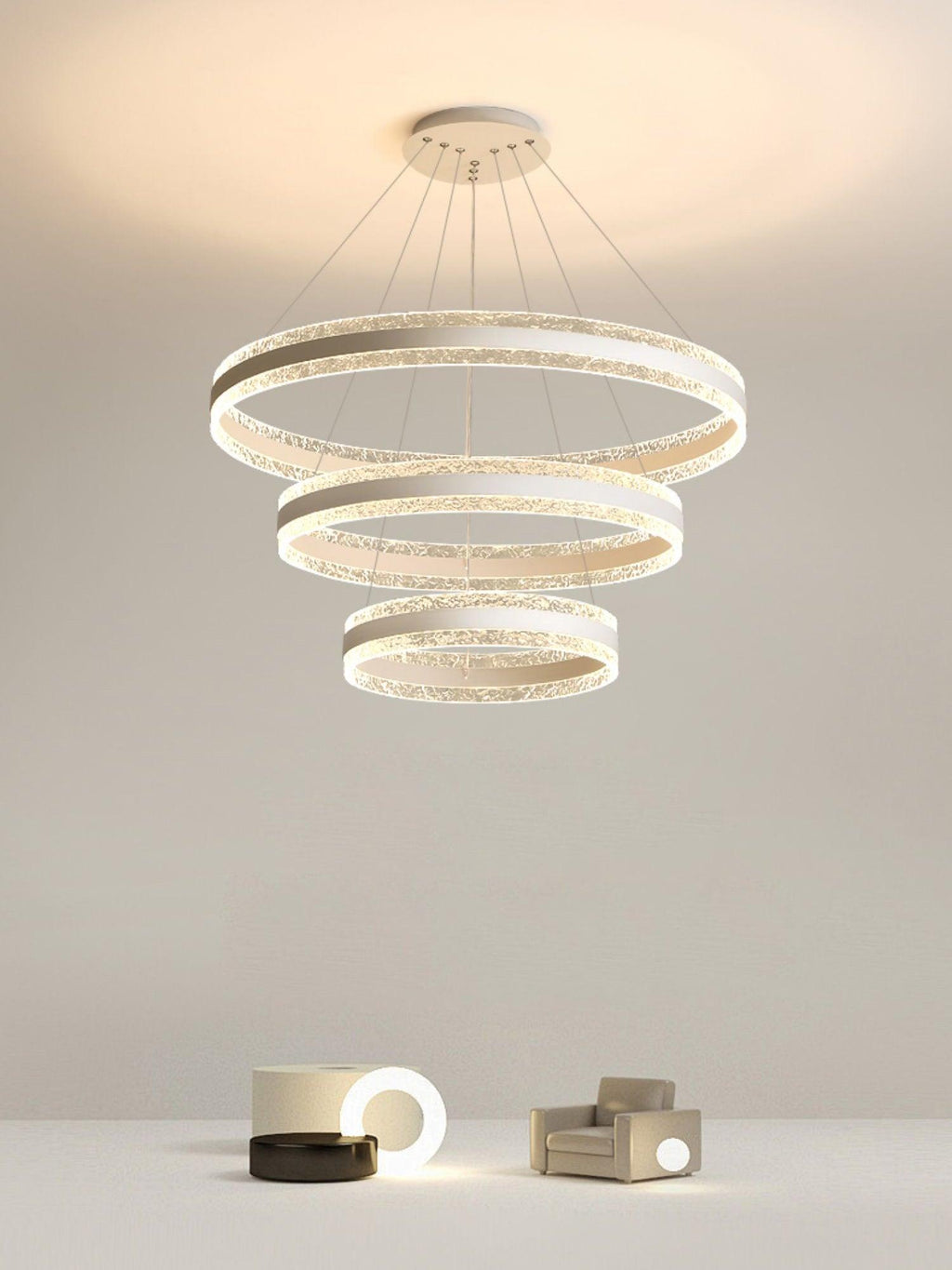 Lámpara de araña LED circular moderna