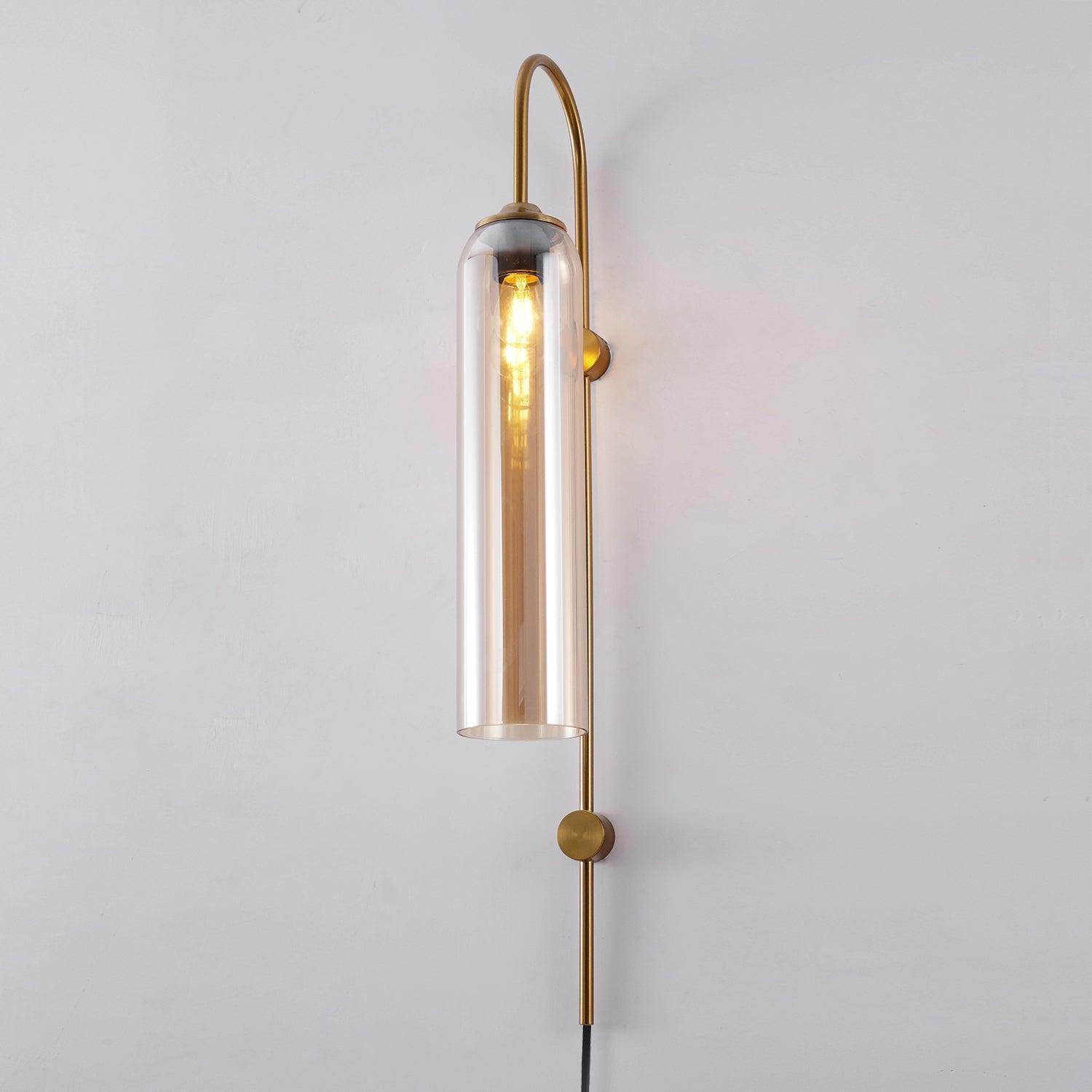 Modern Glass Plug-In Wall Lamp