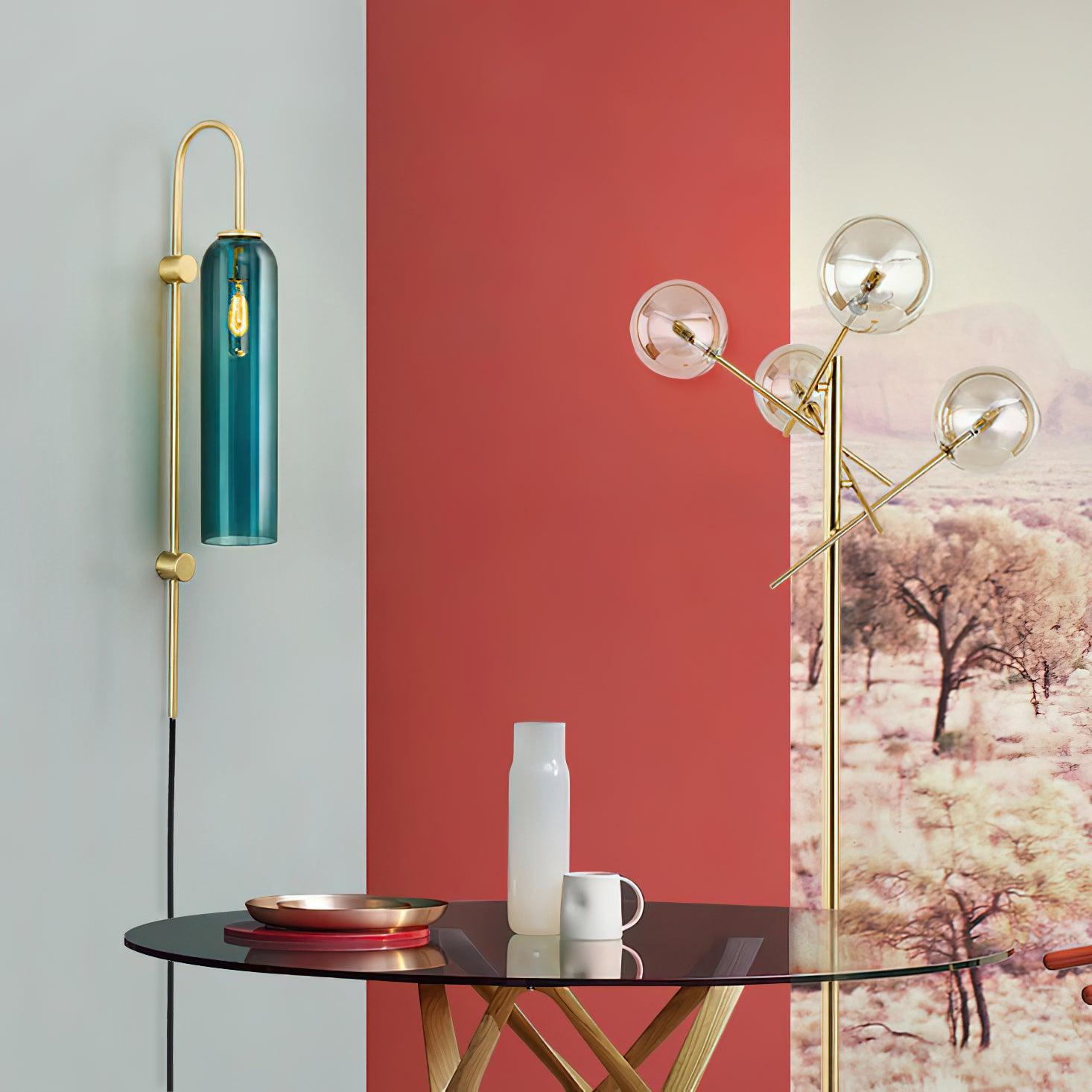 Modern Glass Plug-In Wall Lamp