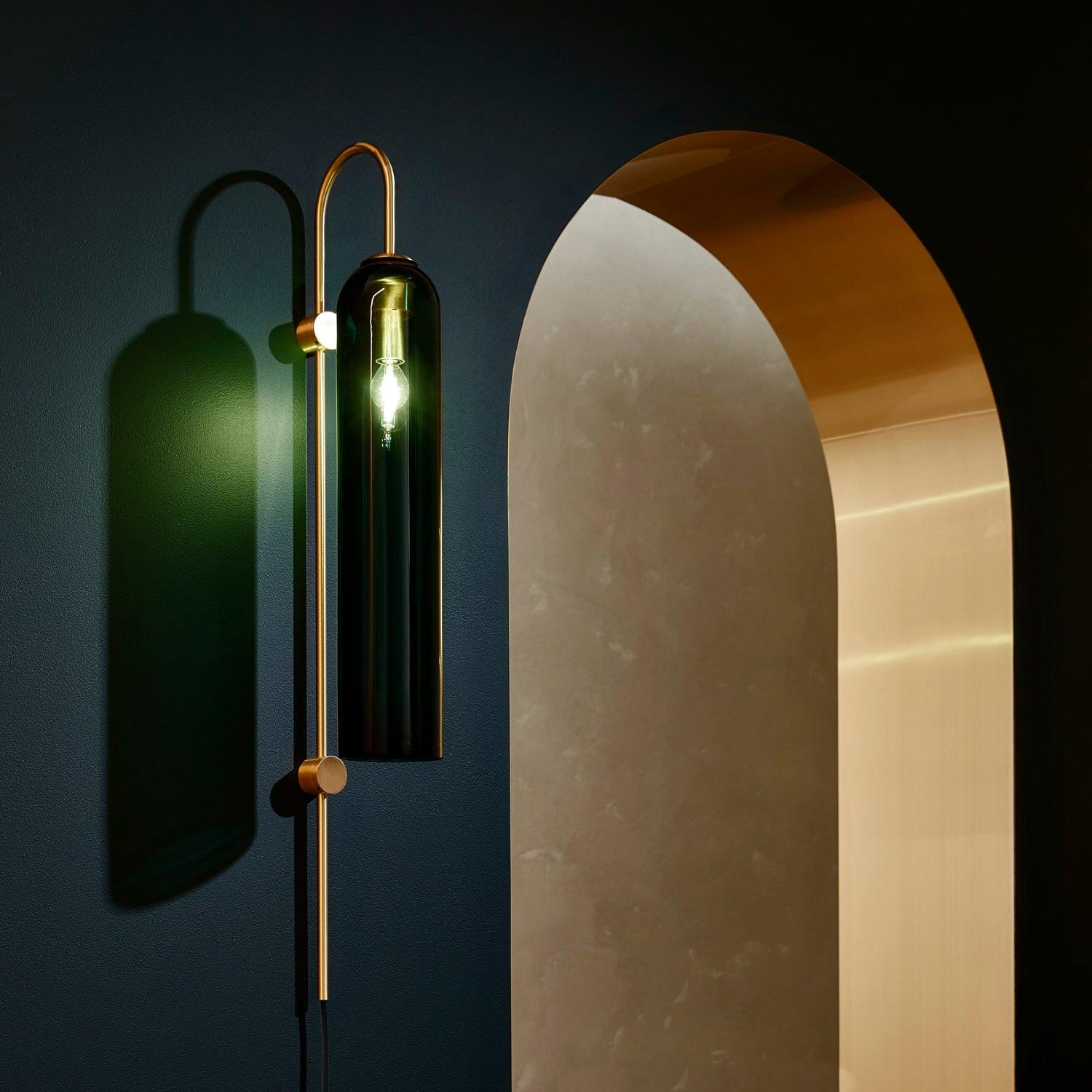 Modern Glass Plug-In Wall Lamp
