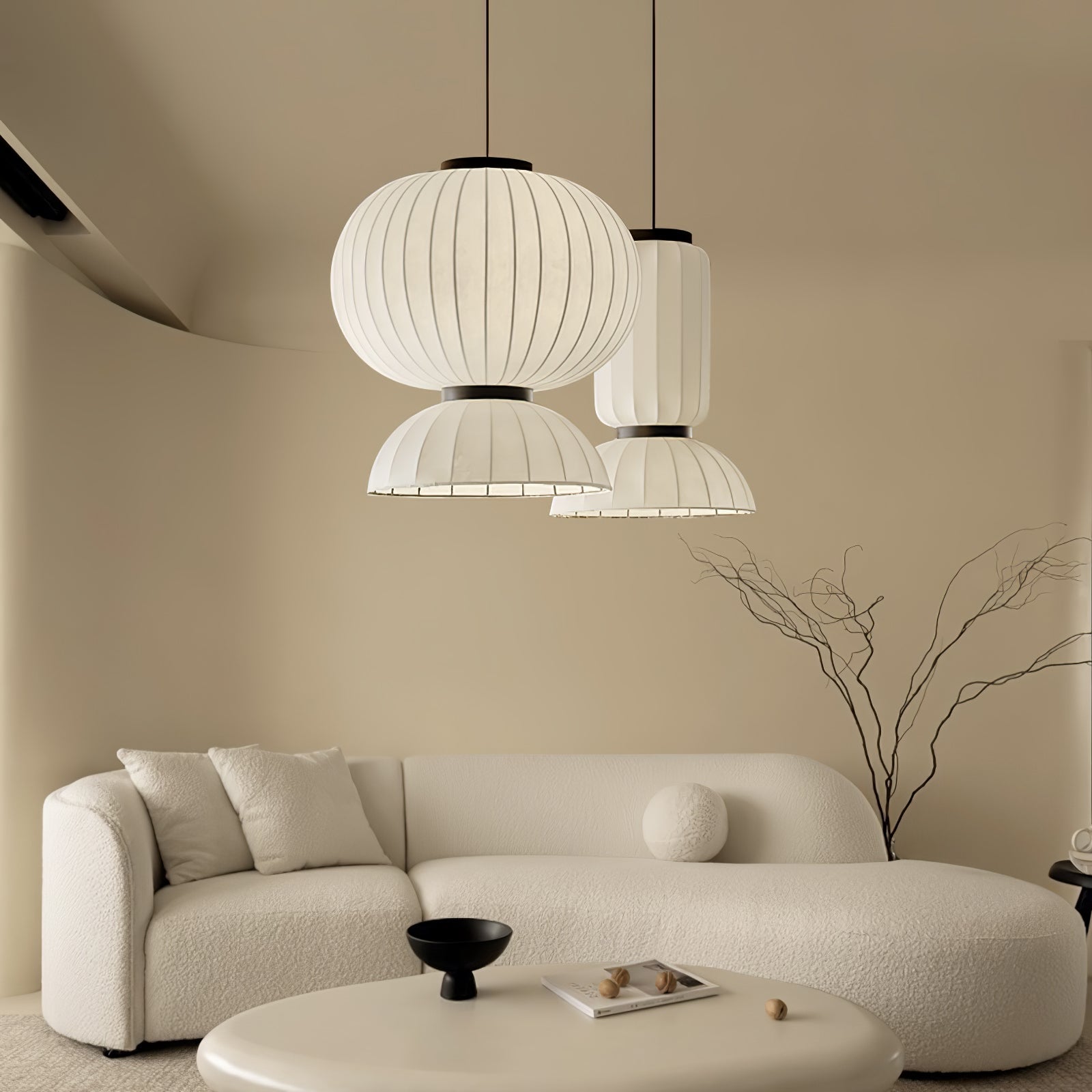 Mulberry Silk Formakami Pendant Light