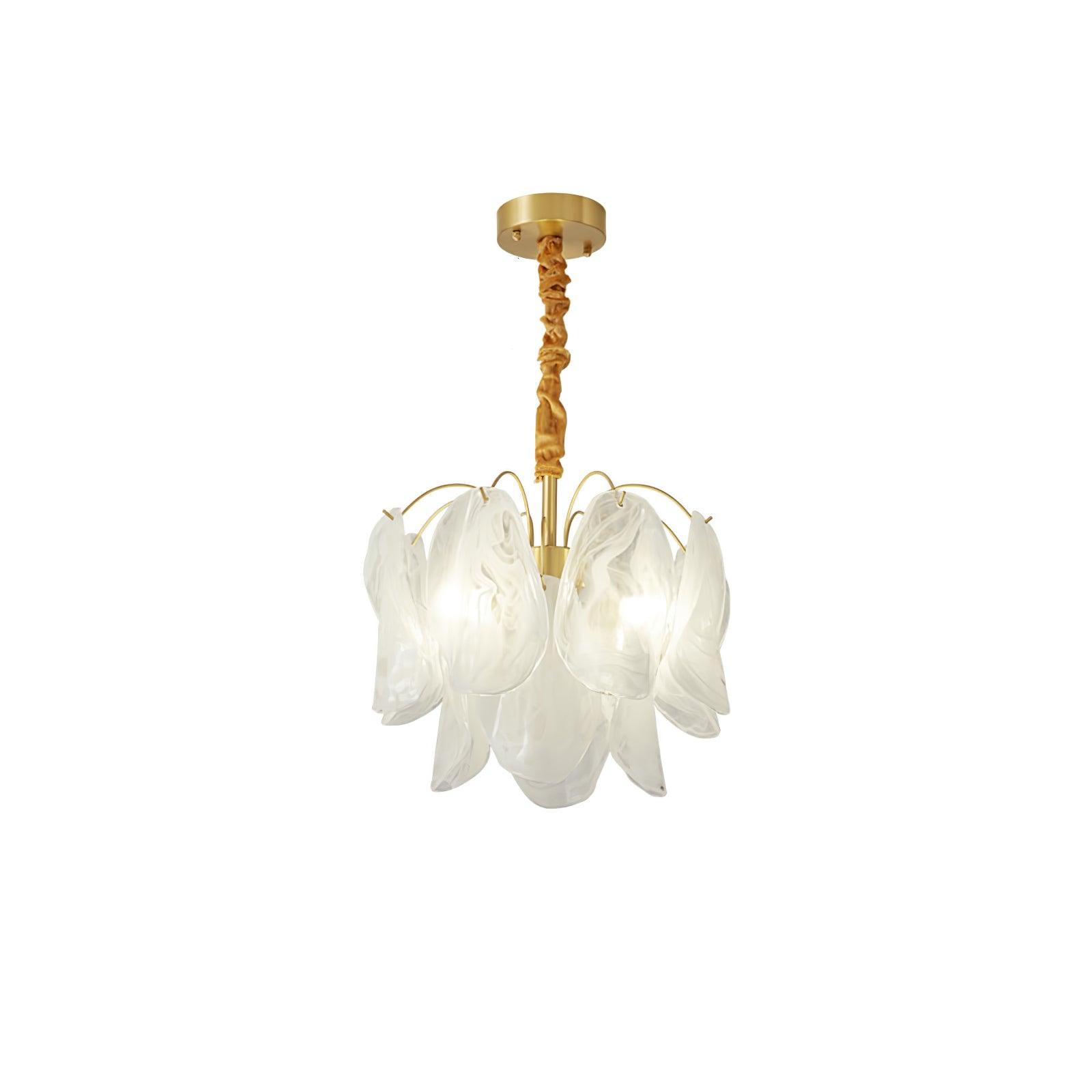 Luminária pendente de vidro em forma de nuvem com vários níveis