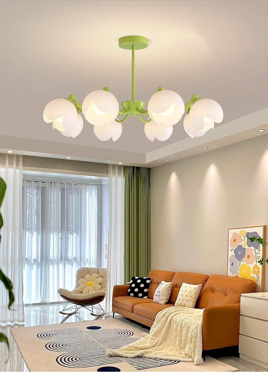 Murano Cream Chandelier