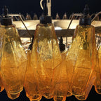 Lustre de vidro âmbar em losango de Murano
