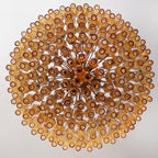Lustre de vidro âmbar em losango de Murano