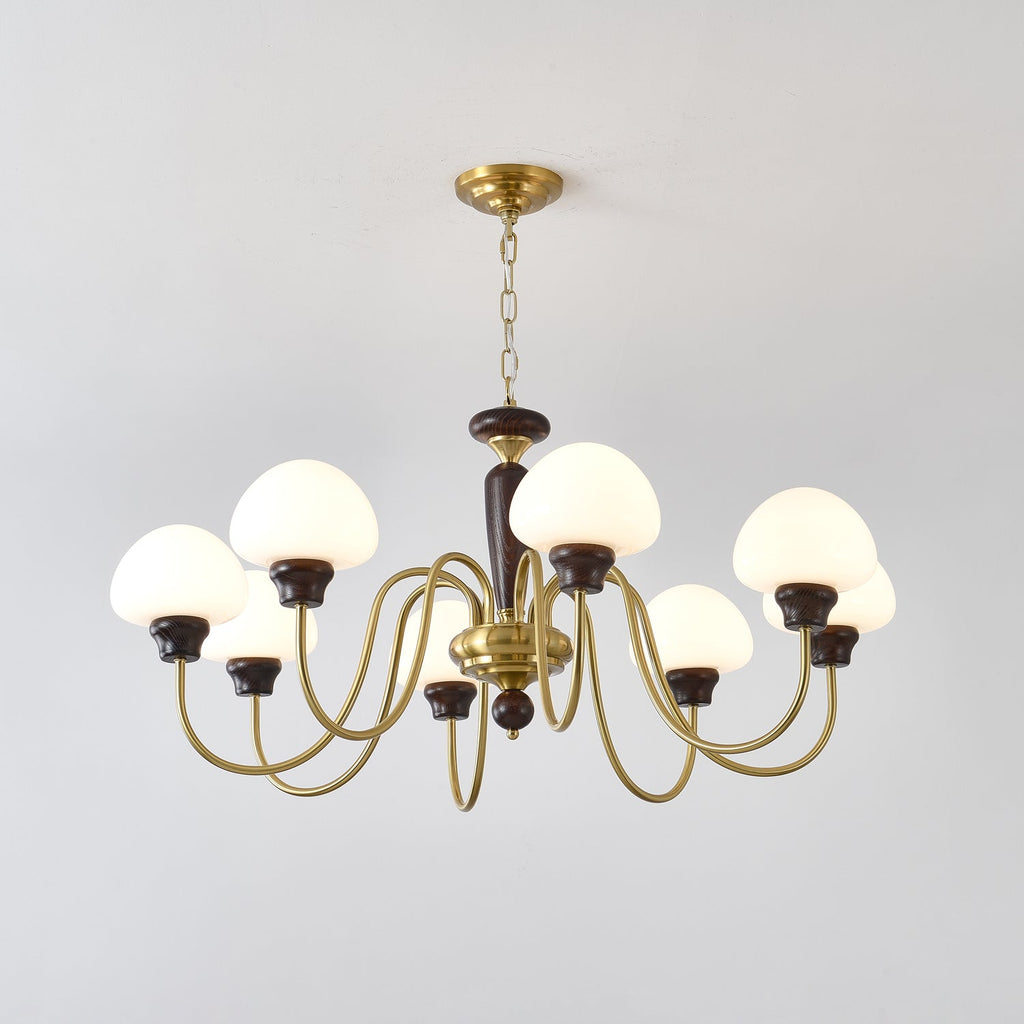 Lustre em formato de cogumelo