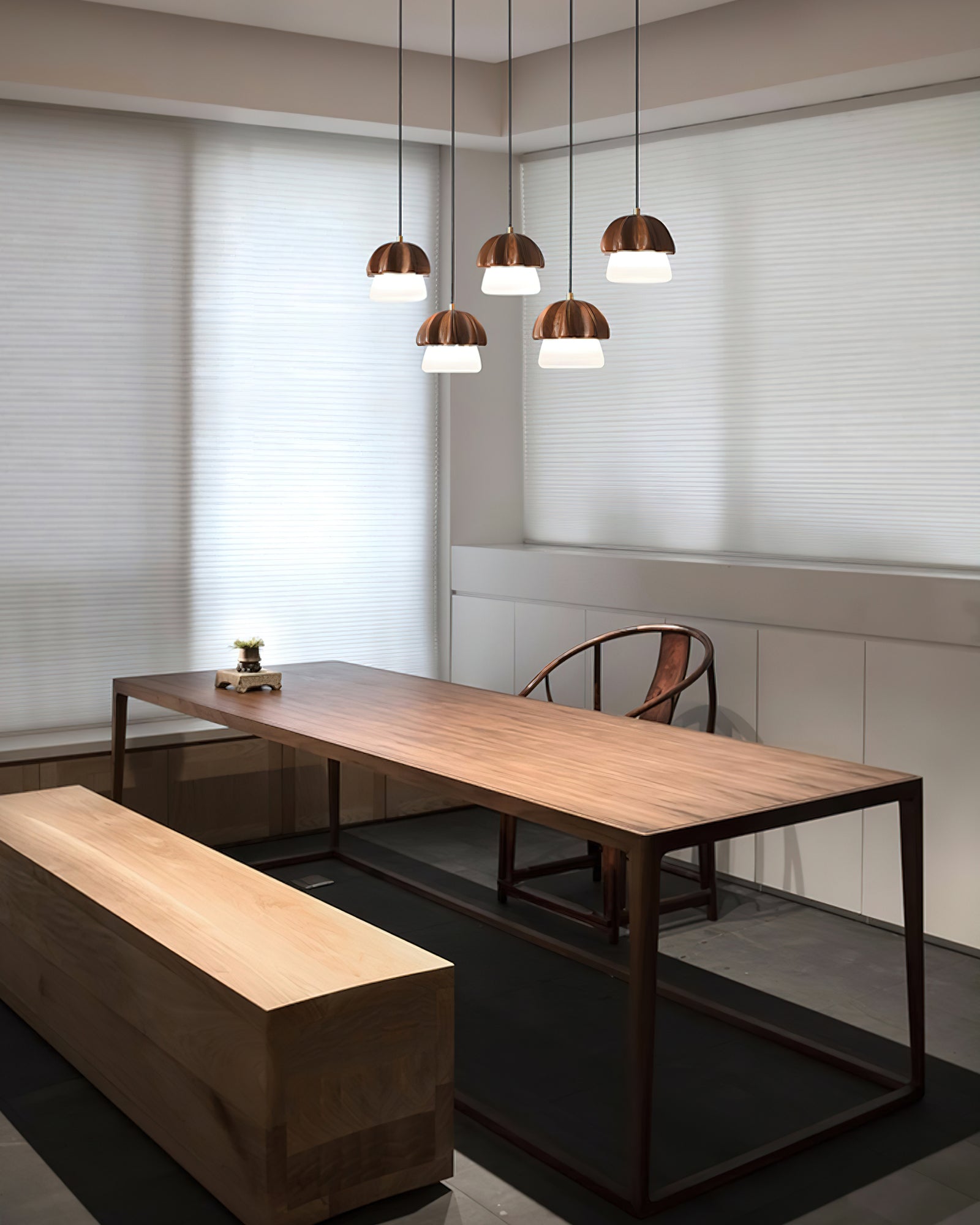 Lustre em formato de cogumelo