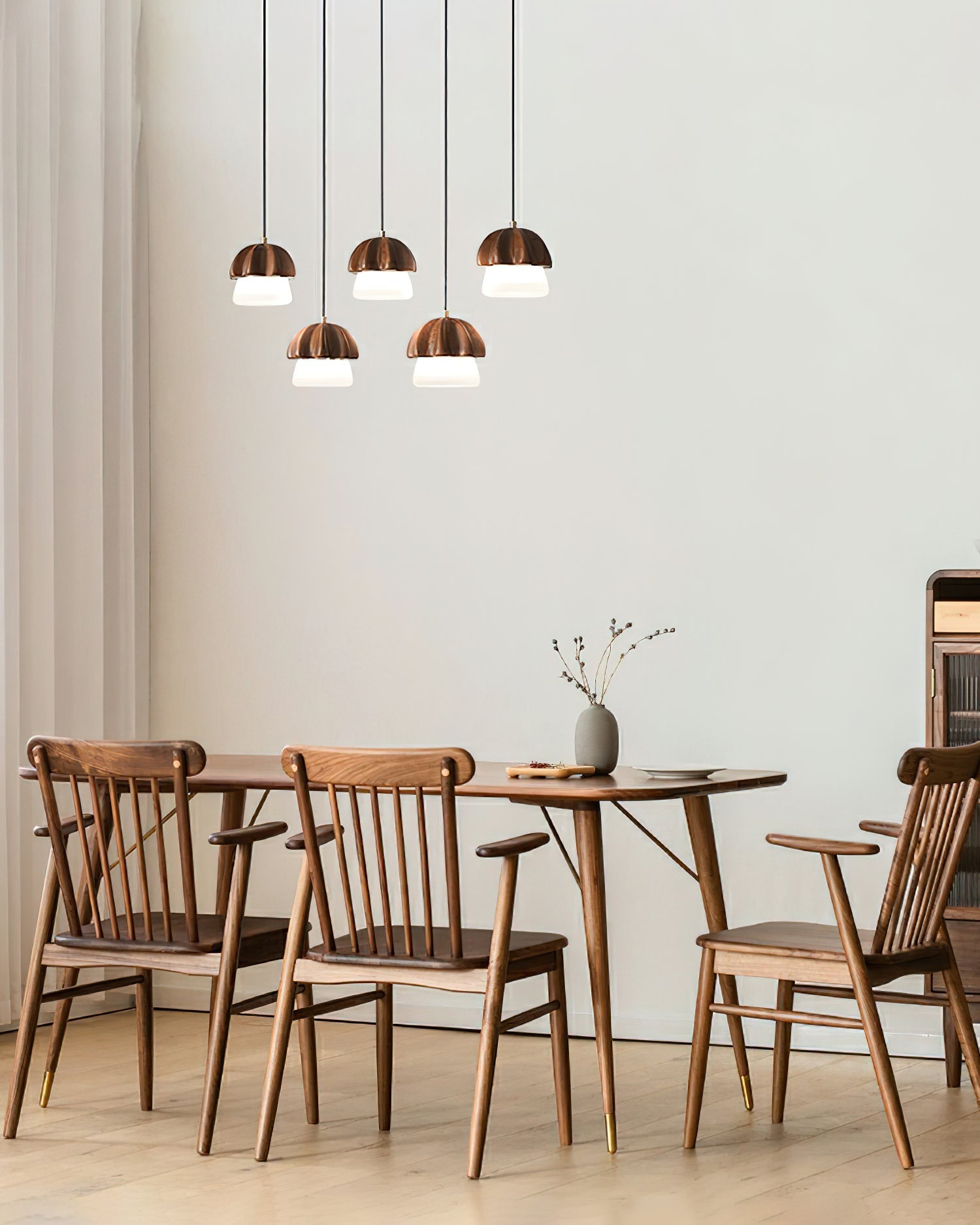 Lustre em formato de cogumelo
