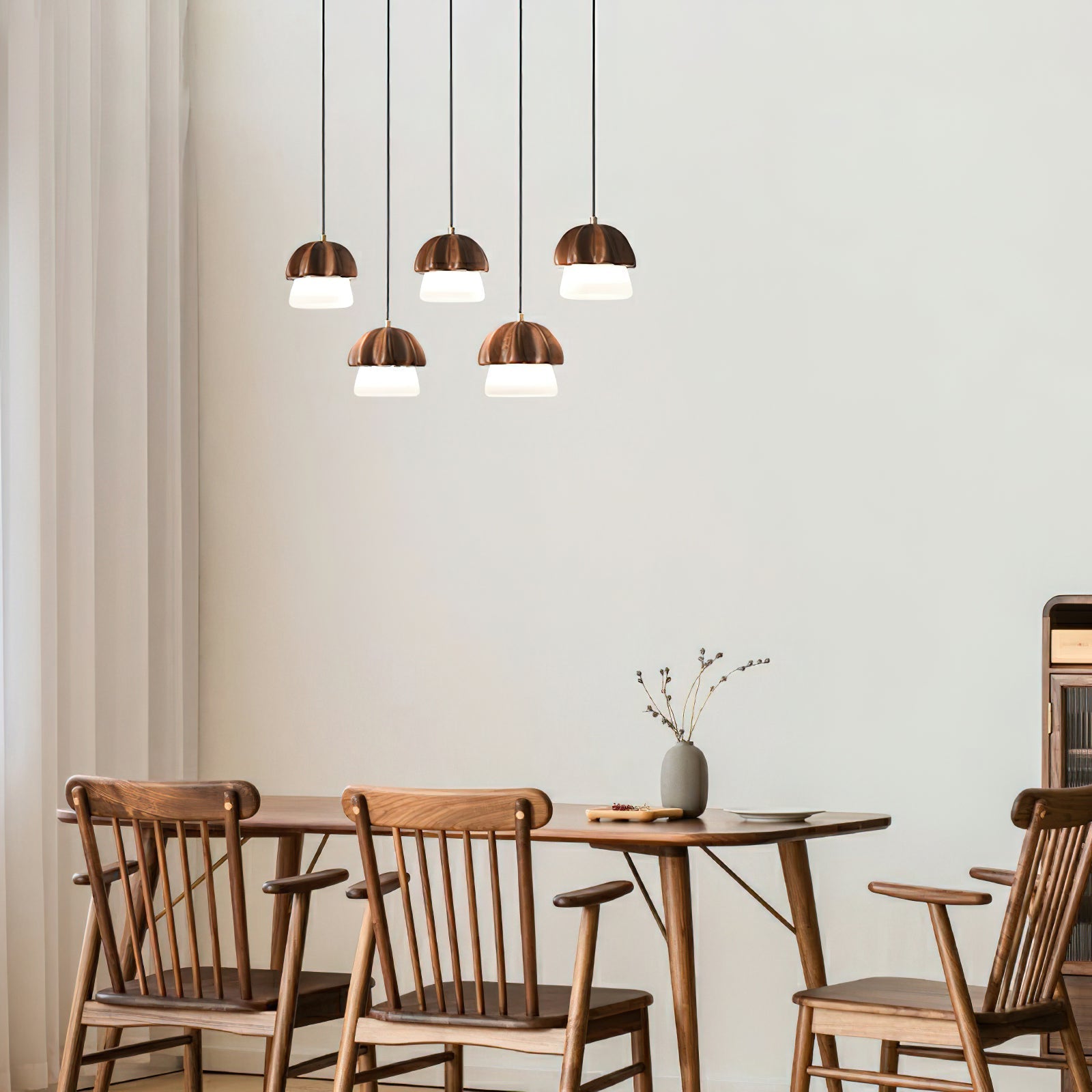 Lustre em formato de cogumelo