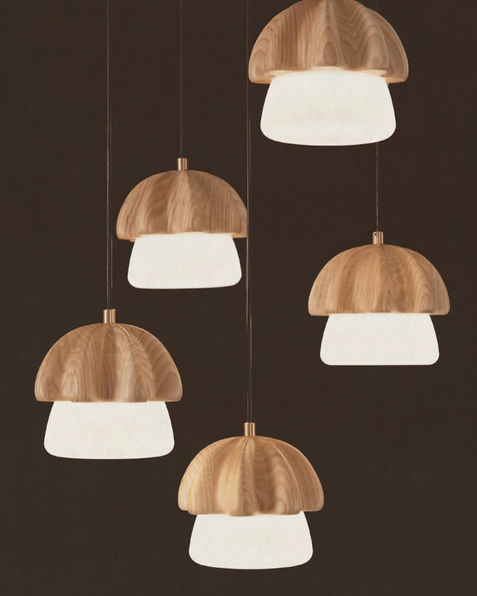 Lustre em formato de cogumelo
