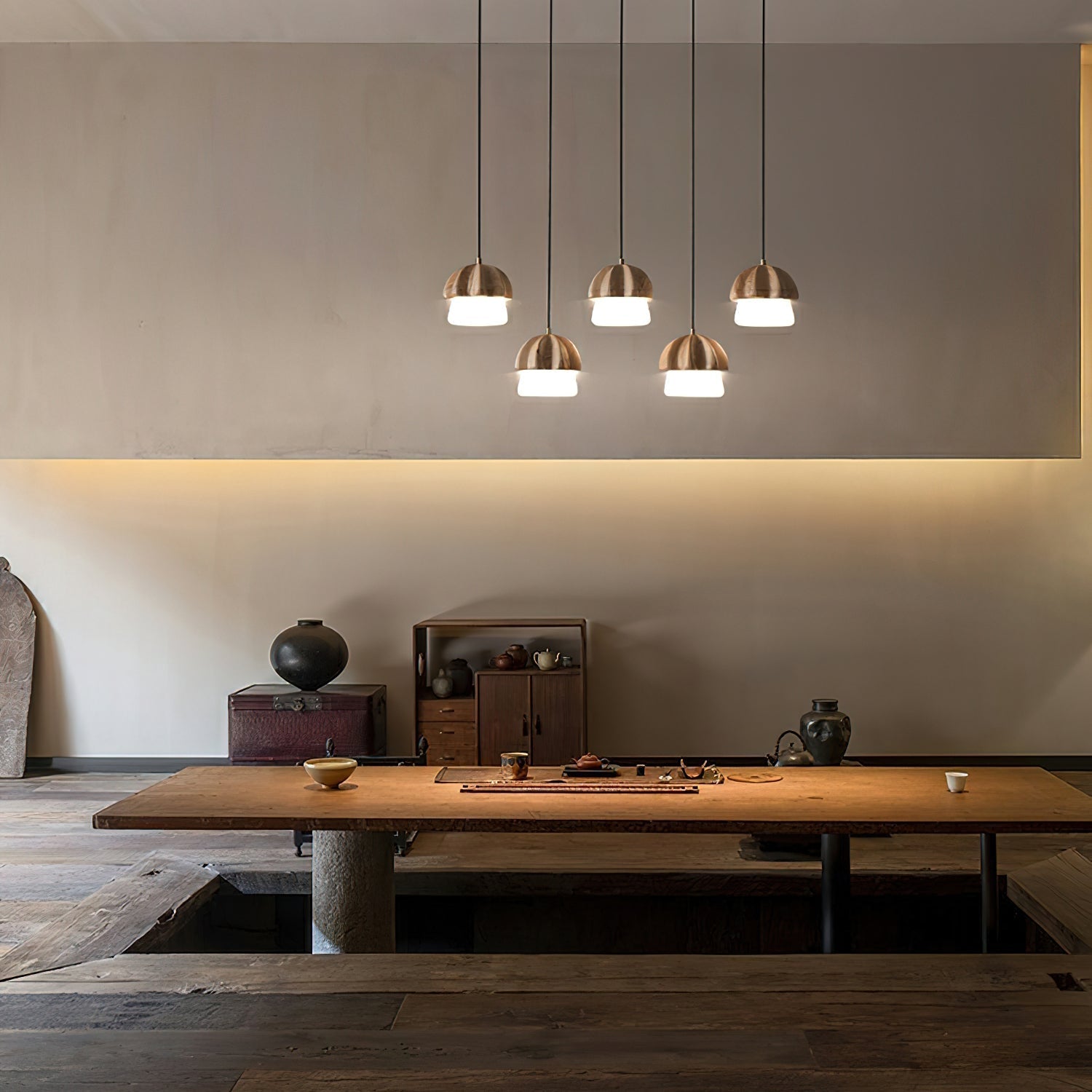 Lustre em formato de cogumelo