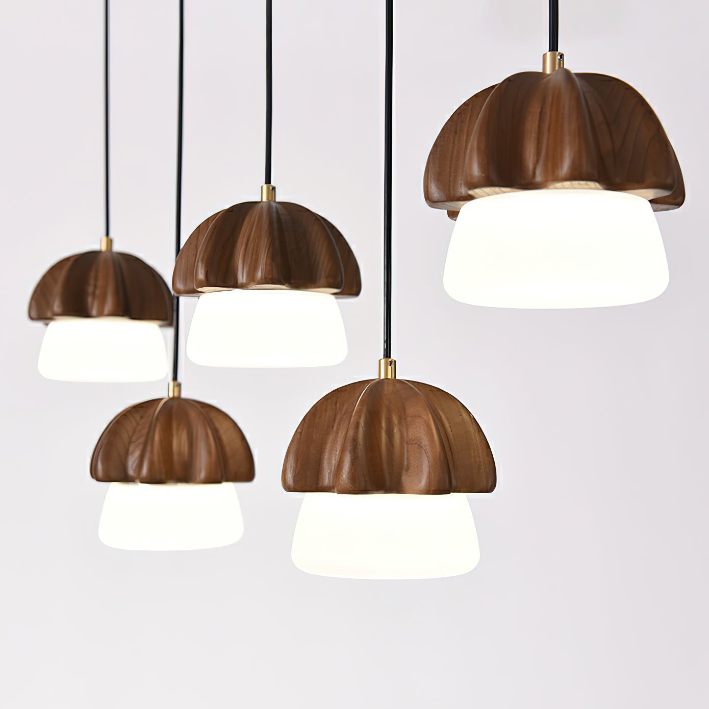 Lustre em formato de cogumelo