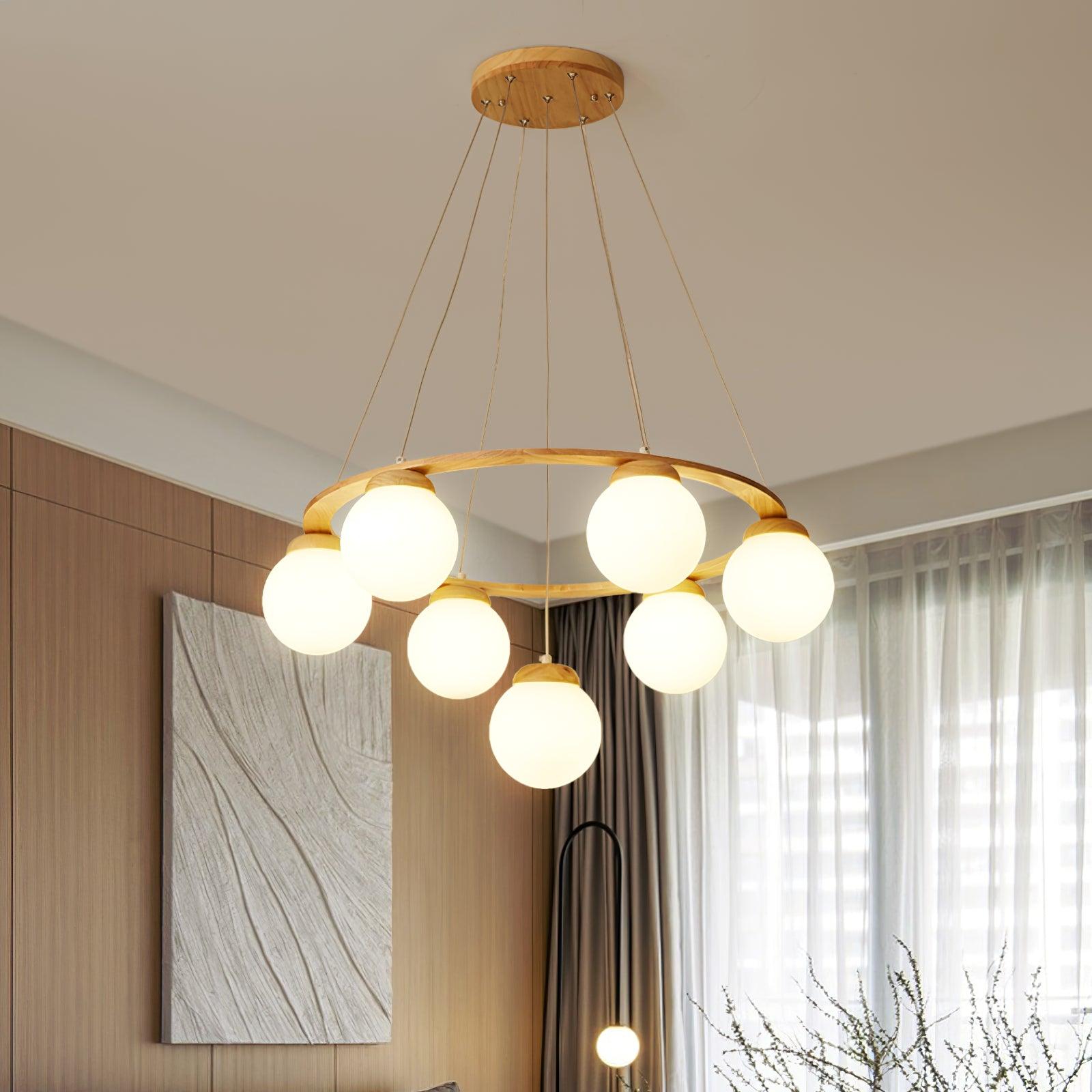 Lustre de madeira Miira 