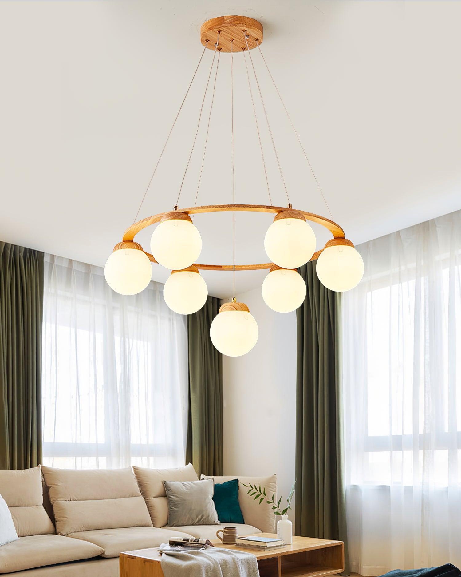 Lustre de madeira Miira 