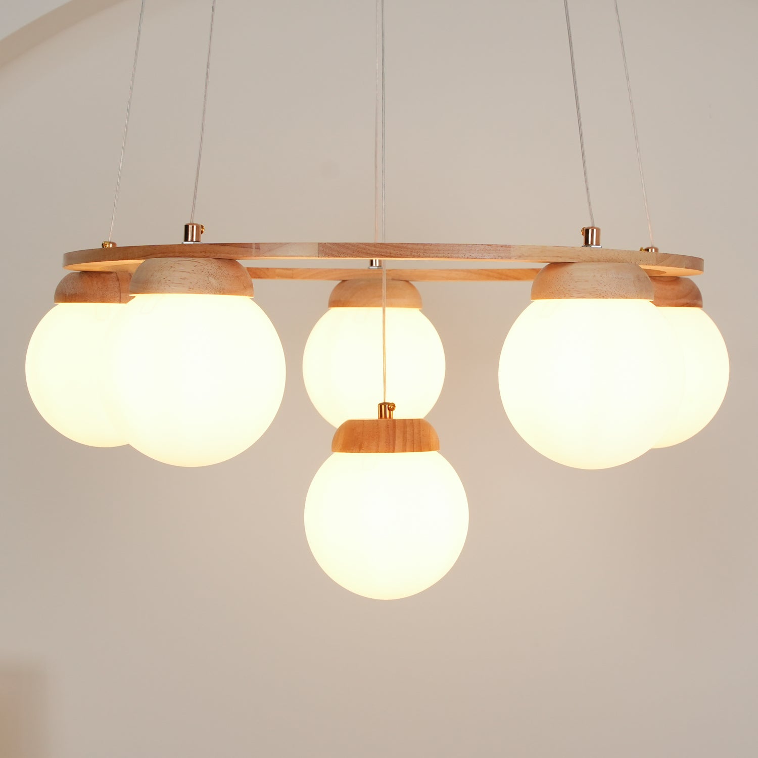 Lustre de madeira Miira 