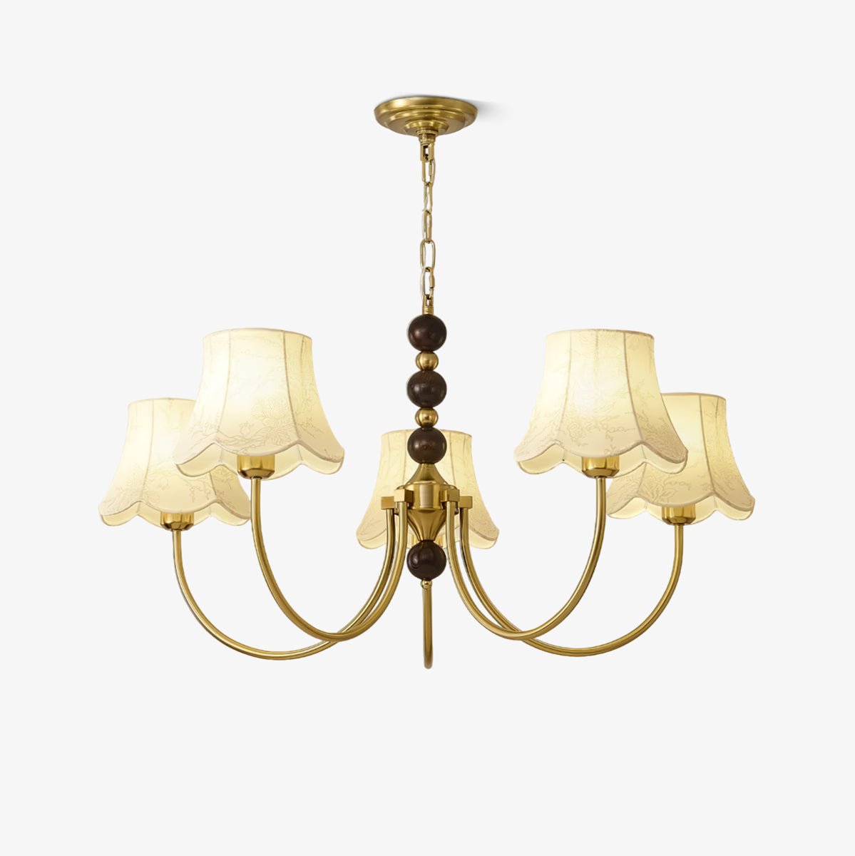 Lustre de tecido orquídea