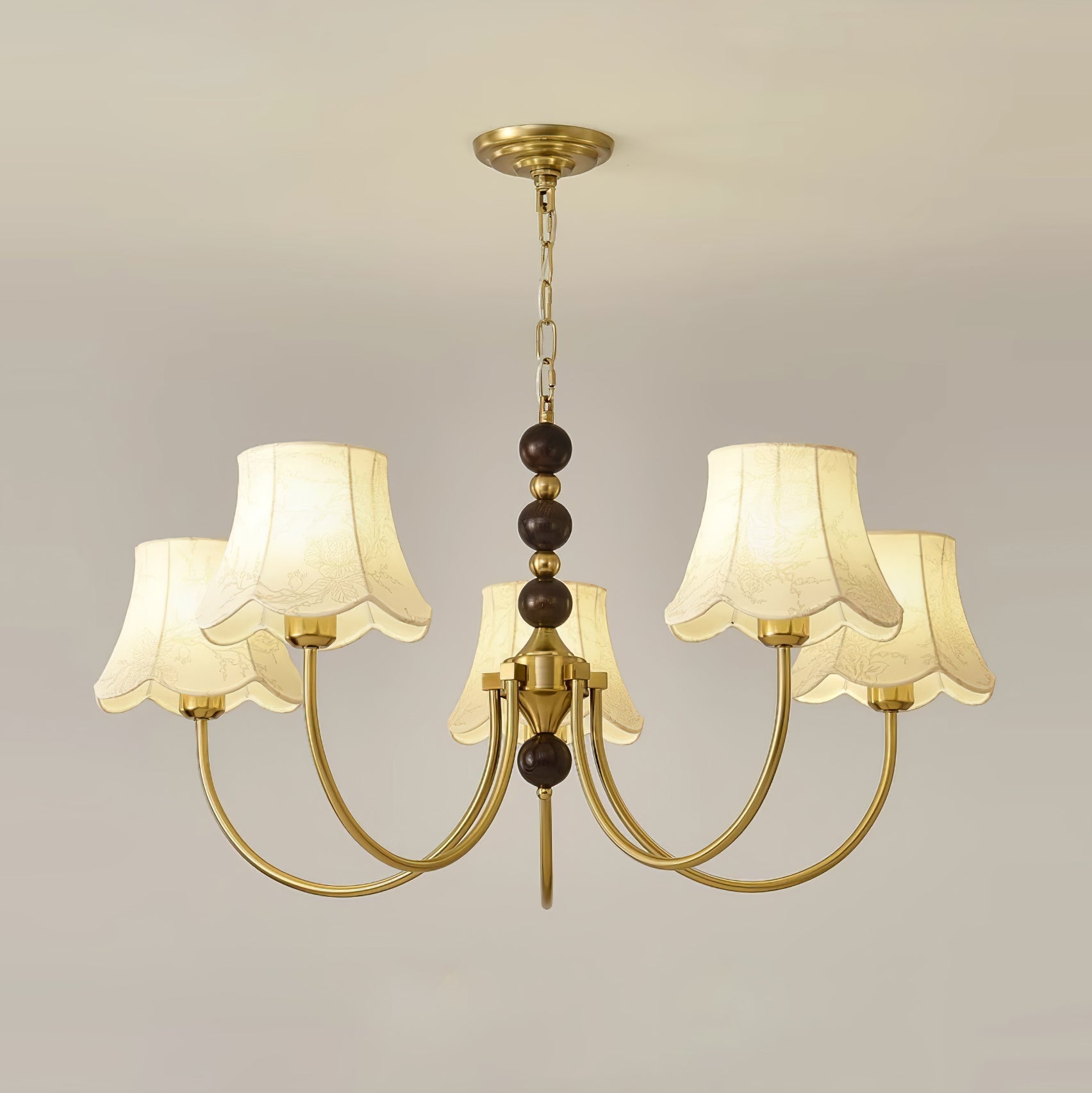 Lustre de tecido orquídea