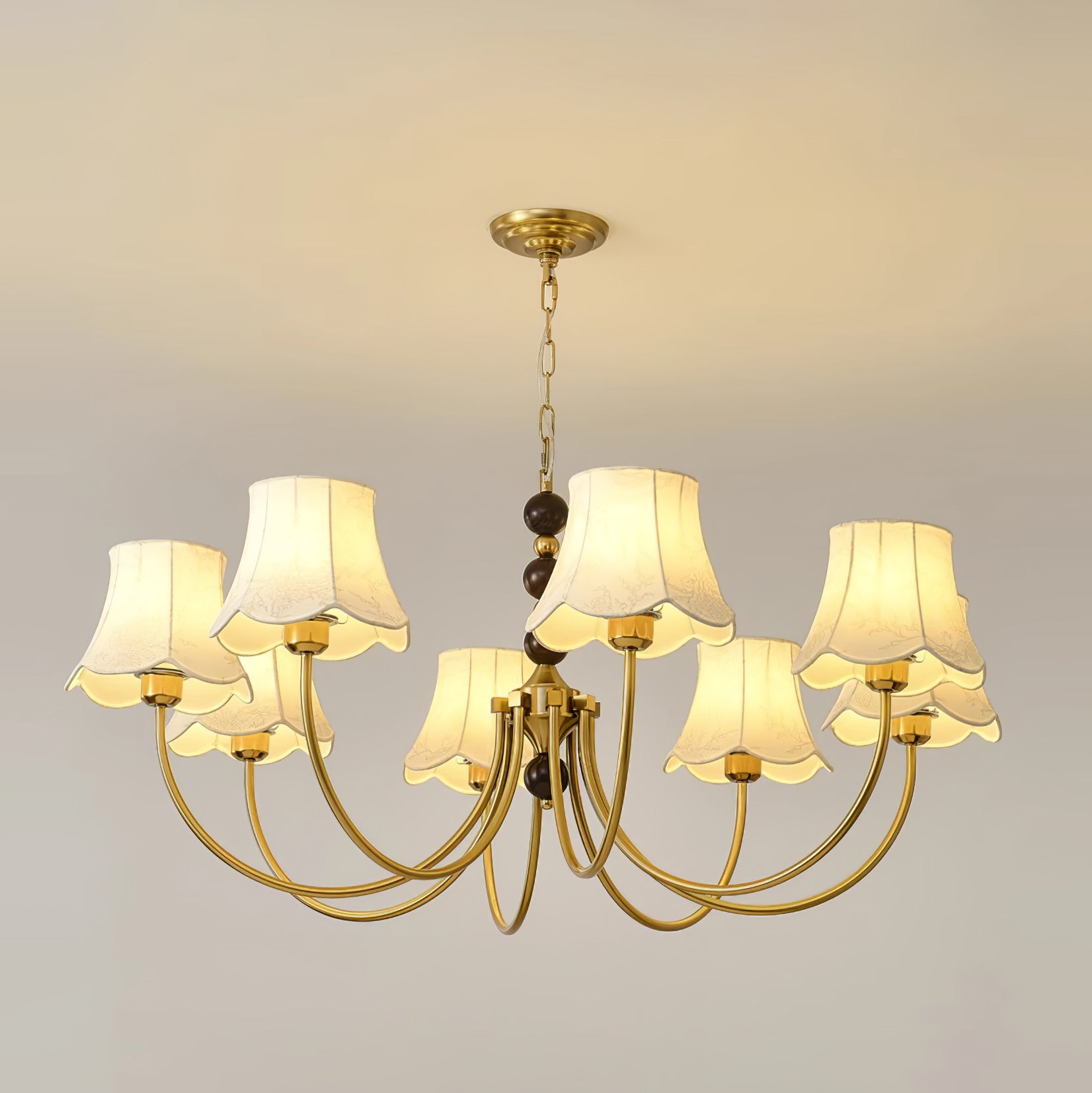 Lustre de tecido orquídea