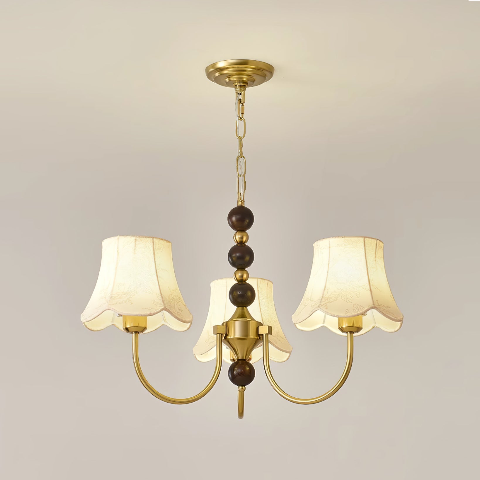 Lustre de tecido orquídea