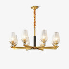 Orrefors Brass Chandelier