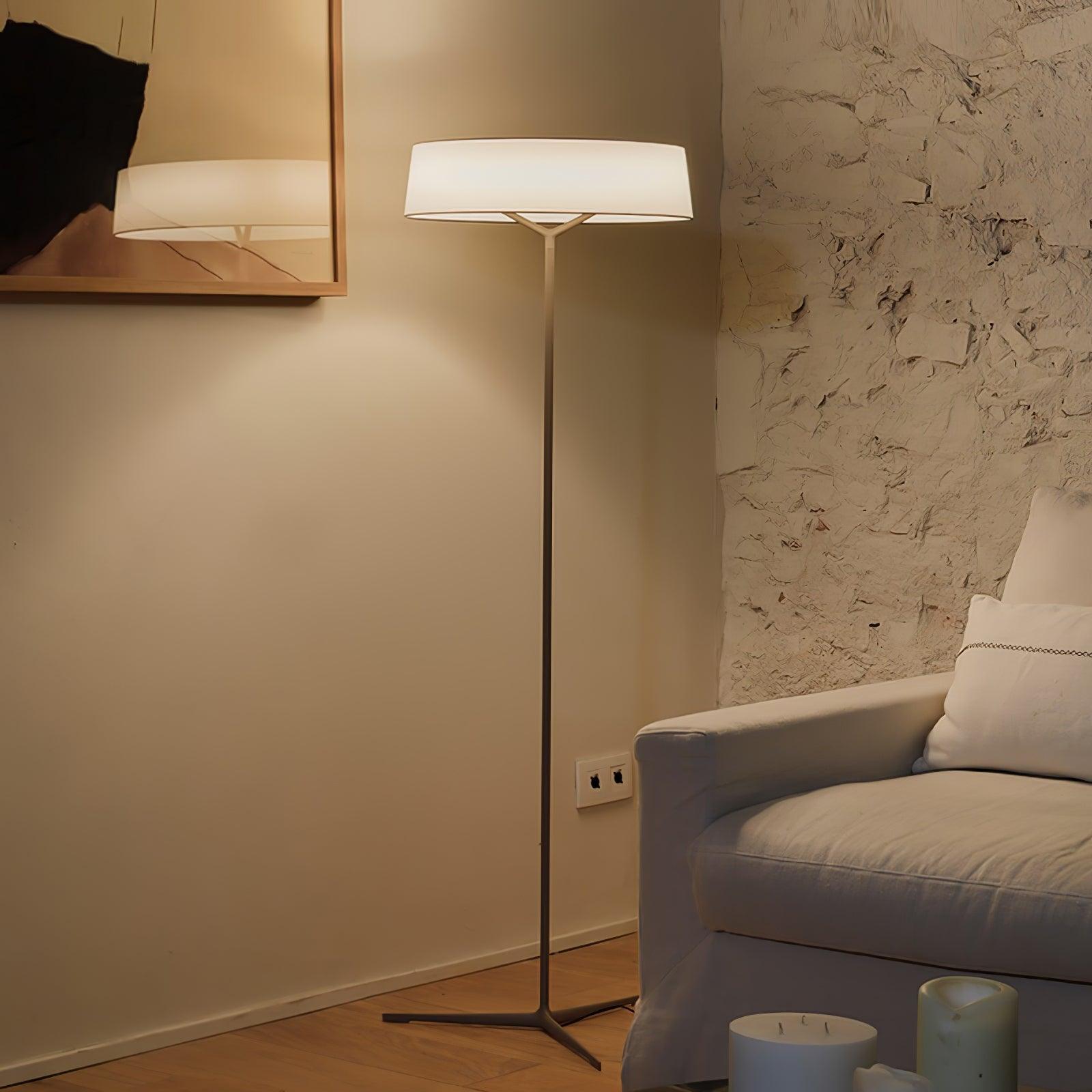 Paper Glow Circular Floor Lamp