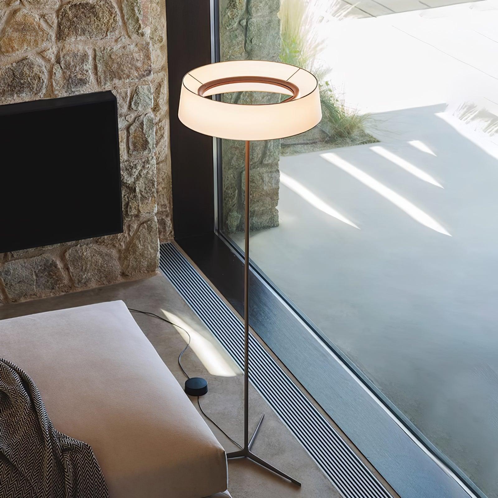 Paper Glow Circular Floor Lamp