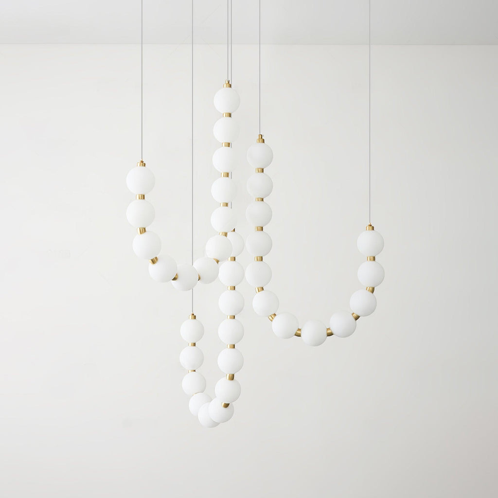 Glass Pearl Necklace Chandelier
