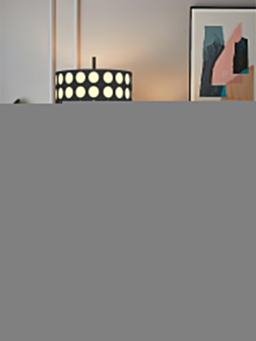 Polka Arc Fabric Floor Lamp