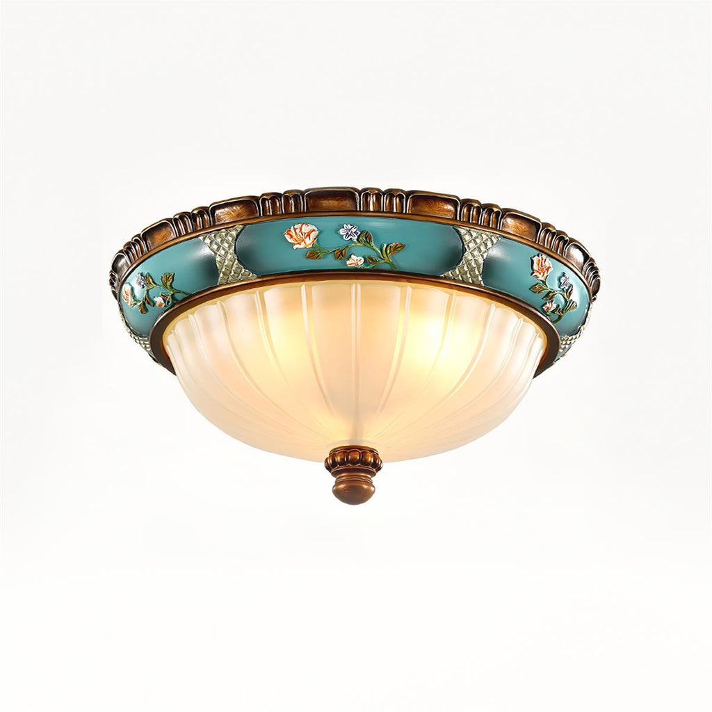 Retro Floral Resin Recessed Ceiling Light