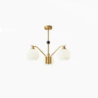 Lustre de vidro canelado dourado 