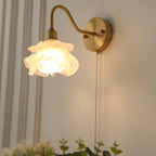 Rose Brass Wall Light