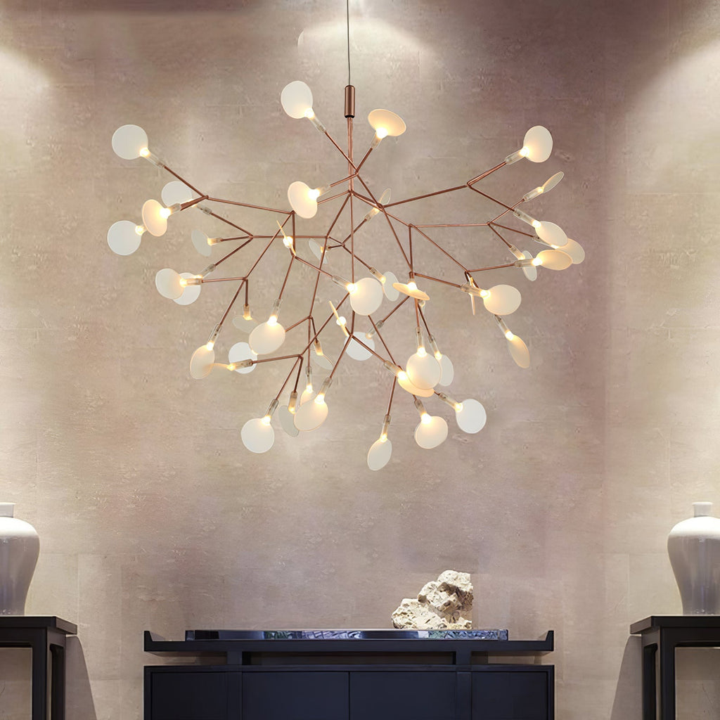Lustre LED Firefly em ouro rosa 