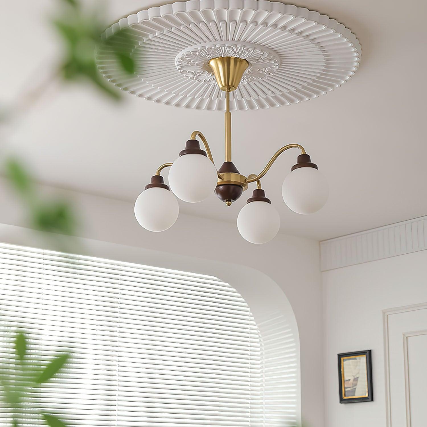 Lustre de madeira maciça Magic Bean