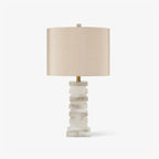 Stacked Alabaster Table Lamp