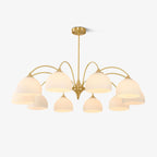 Striped Glass Bowl Chandelier