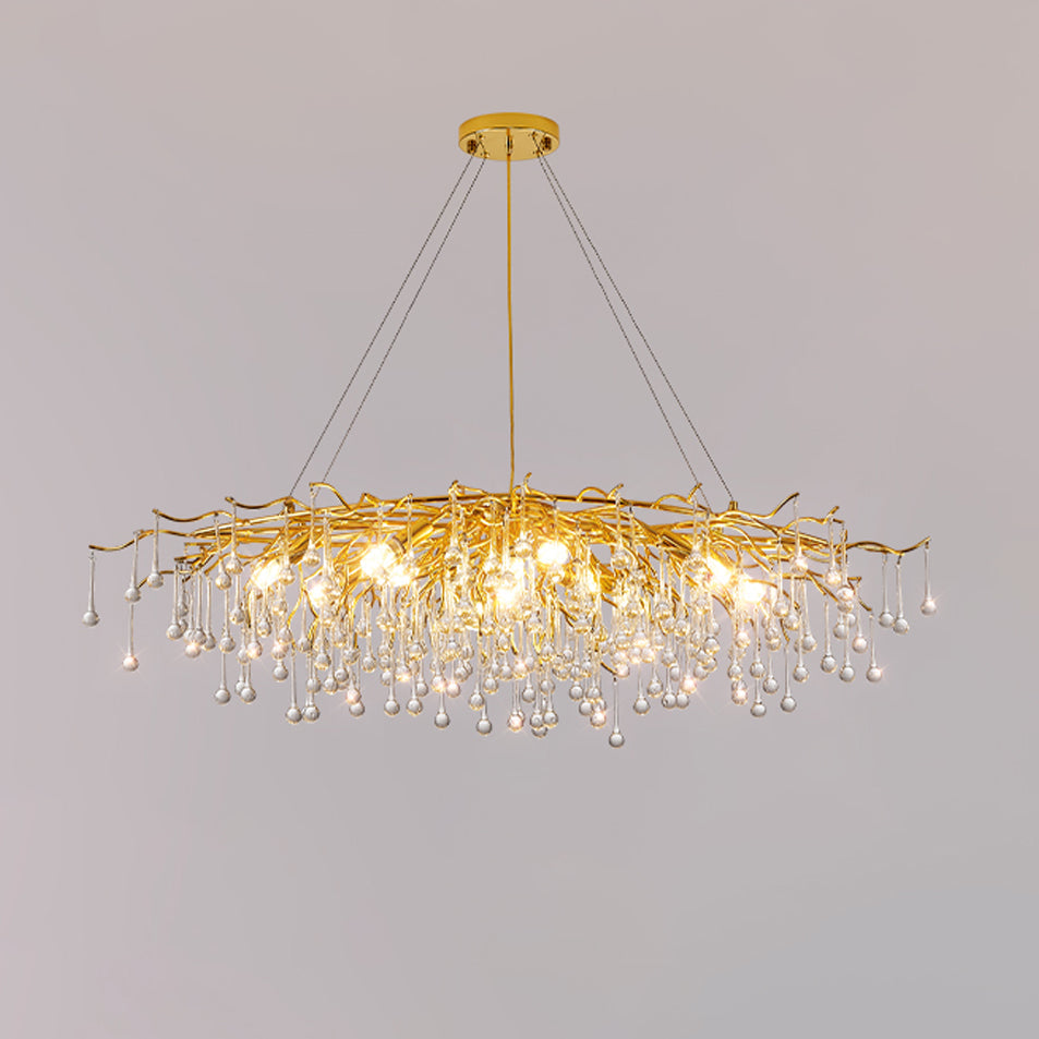Lustre de cristal em forma de lágrima
