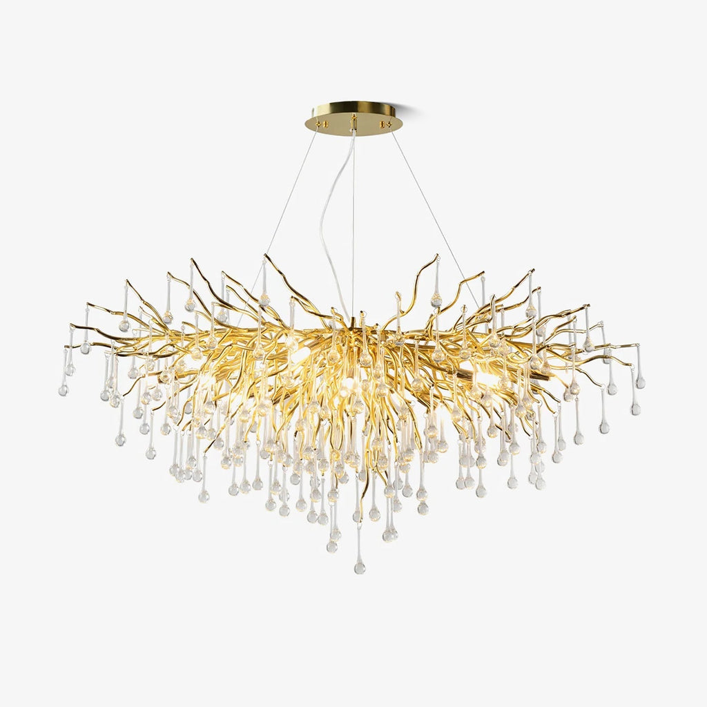 Lustre de cristal em forma de lágrima
