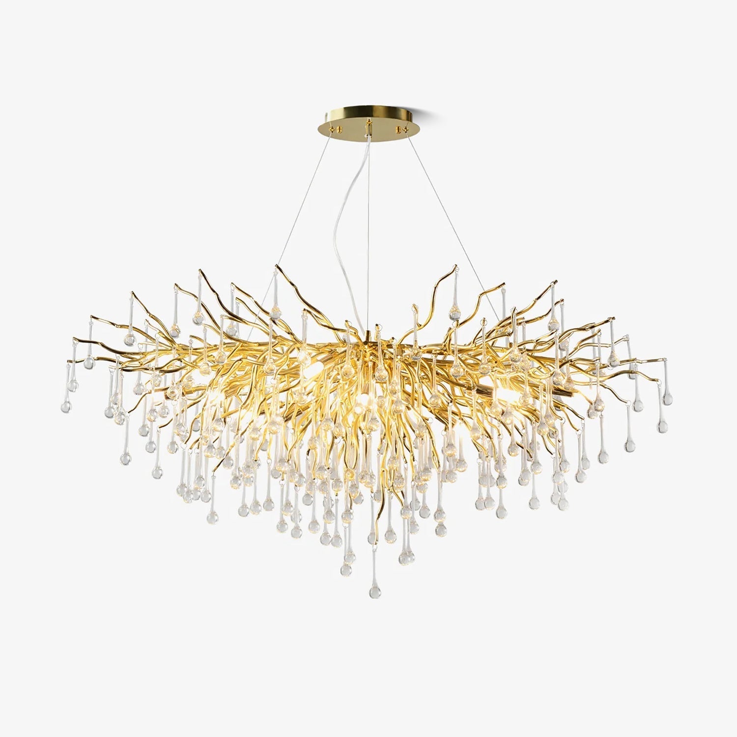 Lustre de cristal em forma de lágrima
